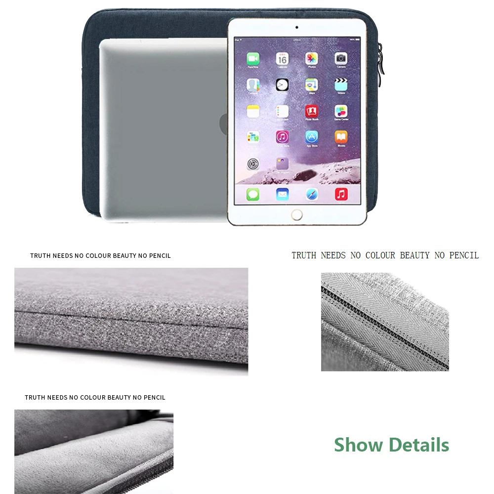 Bolsa de Laptop Impermeável Caixa de Computador para Macbook Air 13 Xiaomi Lenovo Dell Asus 11 12 13.3 14 15.6 17.3 - Imagem 6