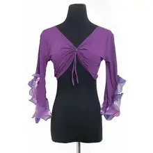 Королевский снеэла Племенной танец живота Йога костюм обернуть топ, топ на Рождество 2036