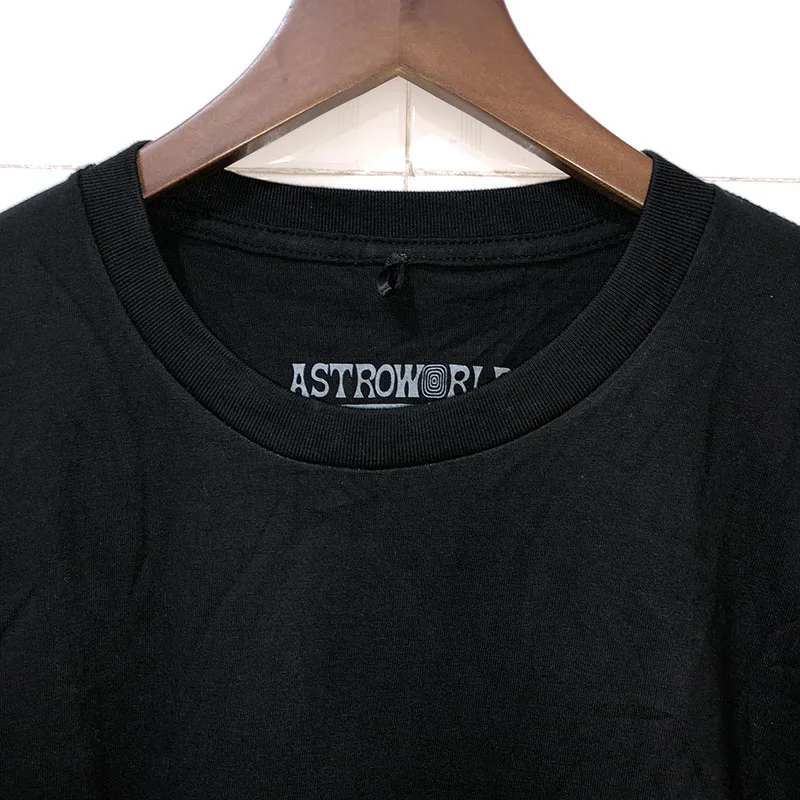 Черный Трэвиса Скотта Astroworld Tour футболка хип-хоп мода короткий рукав Мужчины Женщины Летний стиль Трэвиса Скотта ASTROWORLD футболка