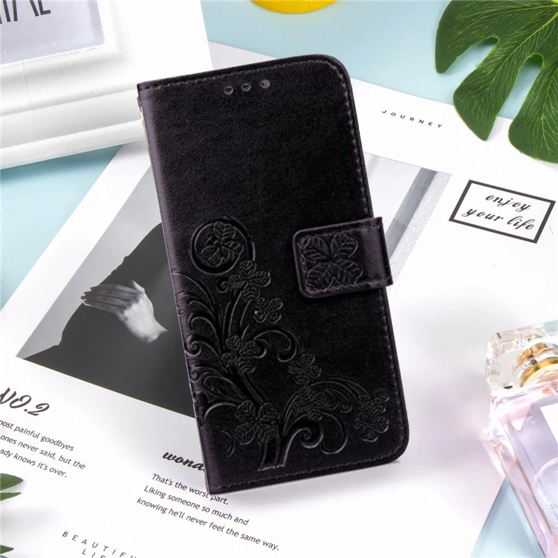 Luxury Leather Flip Book Case for Huawei Honor 5X 6X GR5 2016 2017 kiw-l21 Rose Flower Wallet Stand Case Phone Cover Bag 