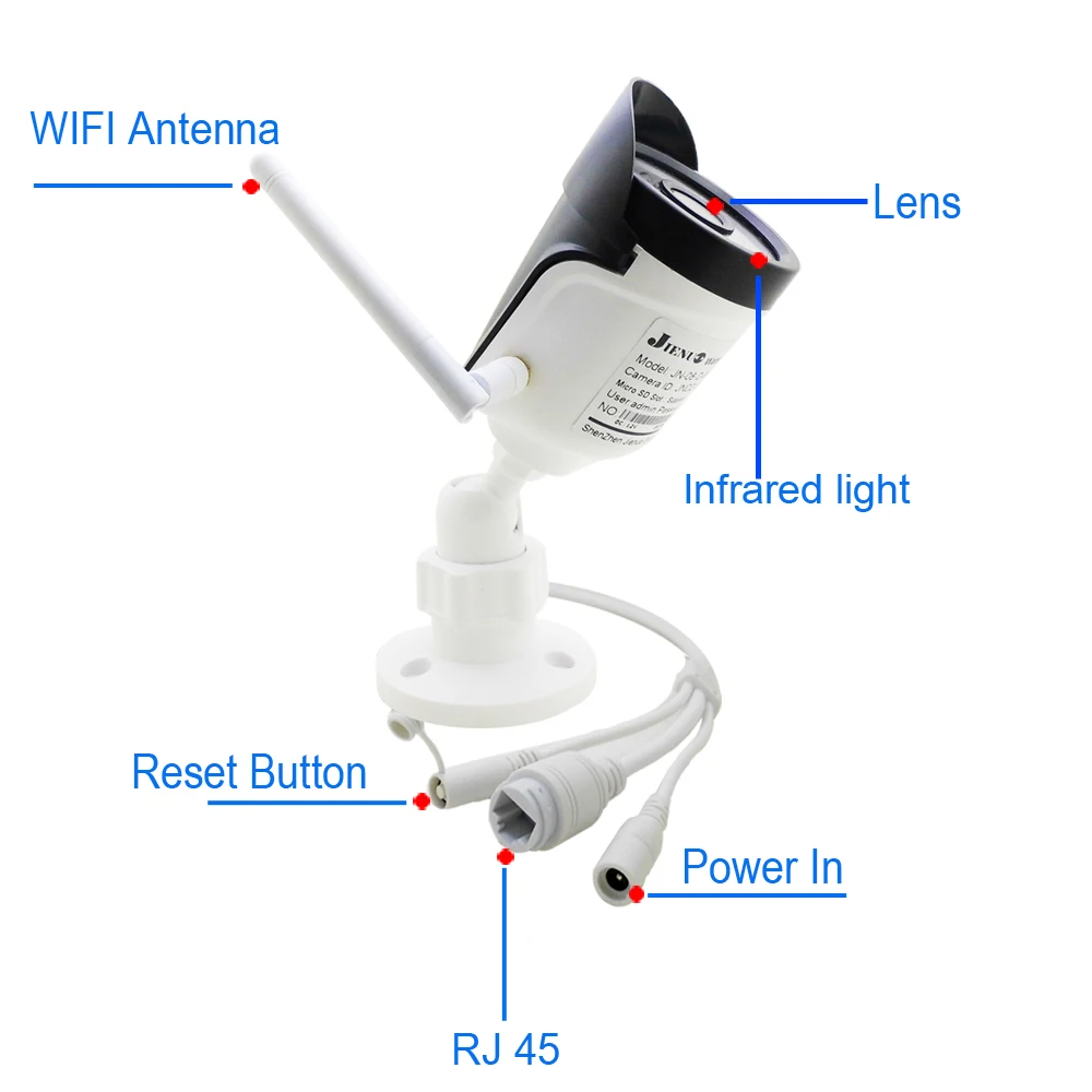 JIenuo IP камера Wi-Fi 1080P 960P 32G 64G Видео Аудио хранения CCTV безопасности видеонаблюдения водонепроницаемый беспроводной аудио ONVIF домашняя камера