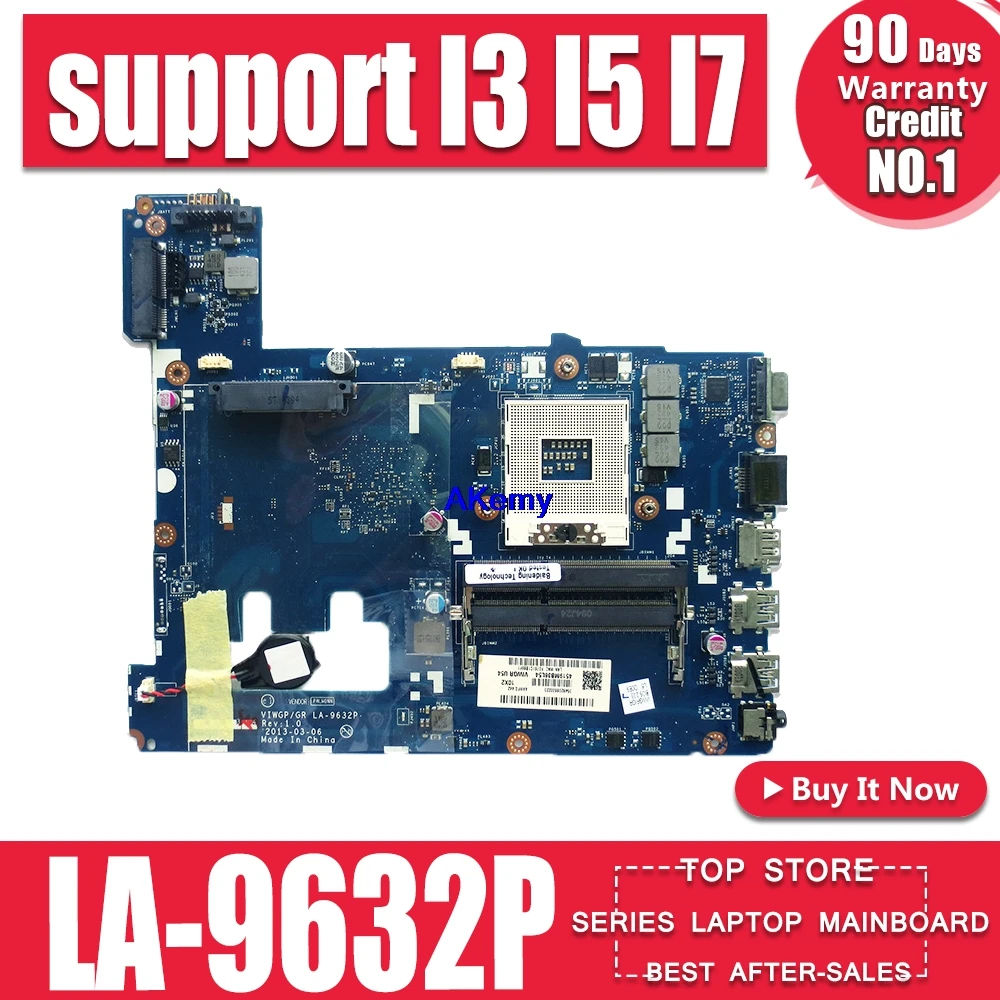 LA-9632P материнская плата для ноутбука Lenovo G400 оригинальная HM76 (поддержка I3 I5 I7) |