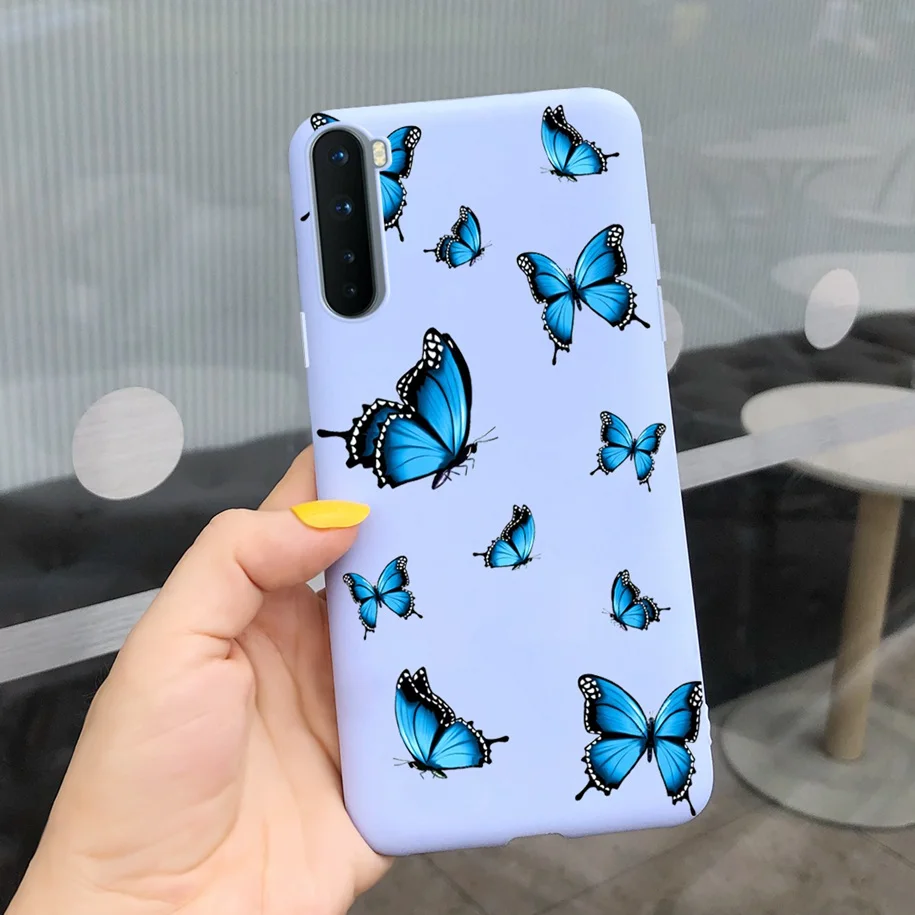 For Phone Case OnePlus Nord Cover Soft Silicone Leopard Flower Butterfly Painted Candy TPU Case For One Plus Nord 1 + Nord Coque waterproof phone bag