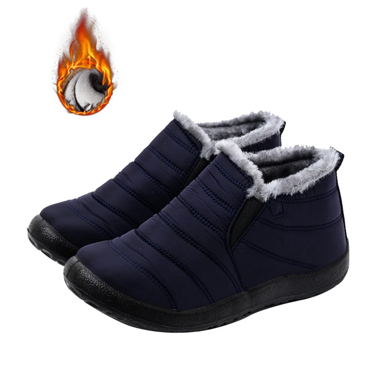 Men Boots Work Winter Snow Lightweight Men's Shoes Fashion Women Waterproof Male Sneakers Couple | Обувь