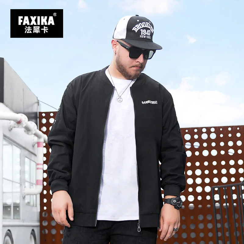 FAXIKA США/европейские размеры плюс Размеры больших размеров Мужская куртка в весенний и осенний с буквенным принтом ins принт в виде популярного логотипа печать куртка атуральный верхний