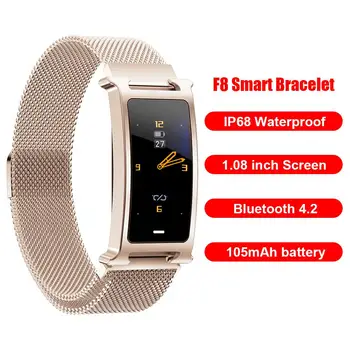 

F8 Smart Bracelet Wristband Wrist Turn-over Automatically Bright Screen Heart Rate Monitor Fitness Tracker HD Color Screen