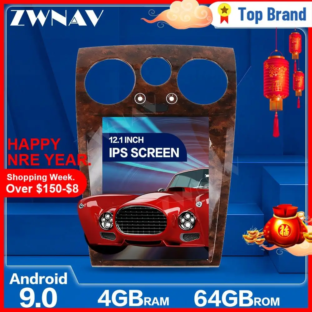 Tesla стиль экран Android 9 0 автомобильный мультимедийный плеер для Bentley превышение