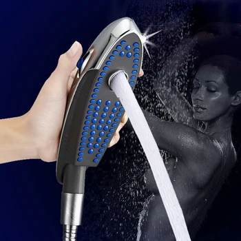 

New High Quality Multifunction Bionic Dolphin Design electroplated ABS Rain Shower Hand Hold Bathroom Shower Heads