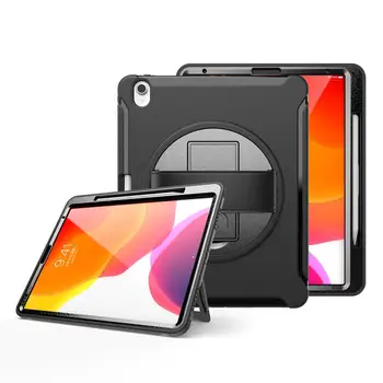 

Case for Appe IPad Pro 12.9 Inch 2018 2020 Tablet Child Safety Heavy Duty Shockproof Kickstand Wristband Pen Slot Cover Coque