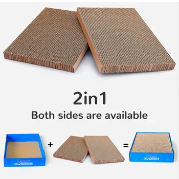 

Cat Scratching Post Mat Cat Pasteboard Corrugated Scratcher Cats Toys Pet Cats Scratching Board Mat Pad 2 IN 1 Pet Supplies