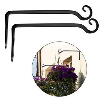 

2pcs Iron Metal Hooks Wall-Mounted Hanging Lantern Wind Chimes Hanger Basket Bracket Garden Home Vintage Durable Rust-Proof Hook