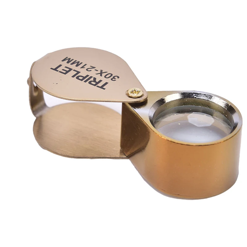 

1Pc 30x 30x21mm Magnifier Jewelers Gold Eye Tool Jewellery Folding Loupe Glass