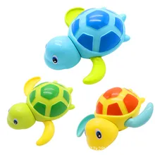 1 шт., милые Мультяшные морские животные Черепаха, Классическая Детская игрушка для купания, заводные на цепочке, детские пляжные игрушки для купания