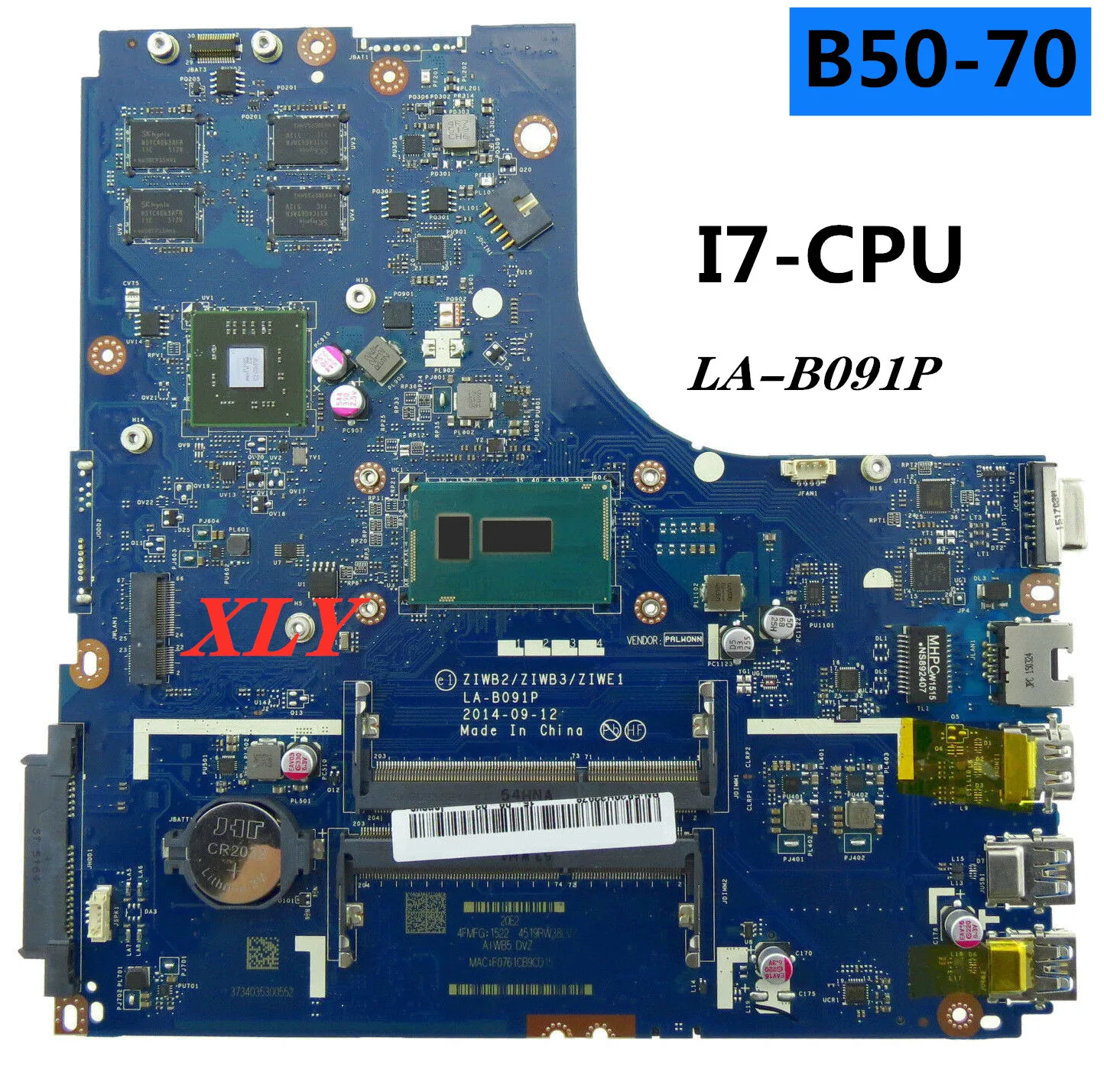 Материнская плата для ноутбука Lenovo B50-70 ZIWB2/ZIWB3/ZIWE1 LA-B091P I7-4500/4510CPU | Компьютеры и офис