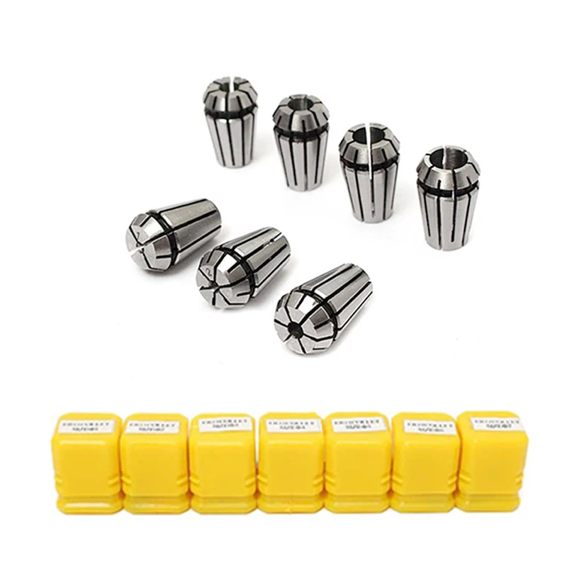 ER11 collet chuck set 7pcs 13pcs 15pcs ER11 1mm-7mm Spring collet for CNC machining center Engraving Machine Lathe Mill Tool types of end mills