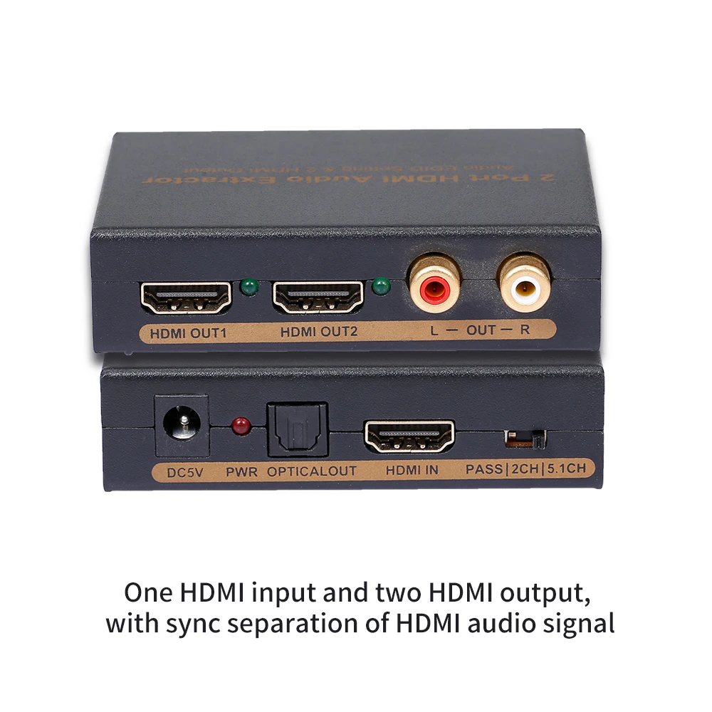 Устройство для экстракции аудио 2 порта HDMI сплиттер видеопереключатель