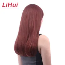 Lihui вьющиеся парики для женщин Омбре длинный блонд синтетический парик 130% плотность дамы коричневый Косплей парики