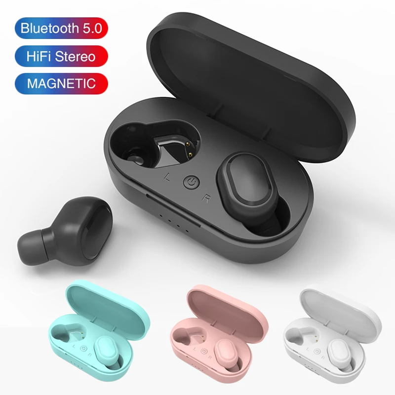 Наушники-вкладыши TWS Bluetooth наушники IPX6 Водонепроницаемый V5.0 Беспроводной