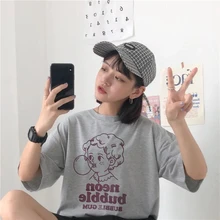 Cheap Goth Streetwear Short Sleeve Top Tee Female y2k mujer gothic kpop accessory футболка Harajuku bunny Print Crop Women T-shirts Cheap Goth Streetwear Short Sleeve Top Tee Female y2k mujer gothic kpop accessory футболка Harajuku bunny Print Crop Women T-shirts