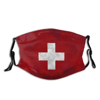 

Protective Mask with Filter Swiss Flag Anti Dust PM2.5 Mask Breathable Protective Face Mouth Mask