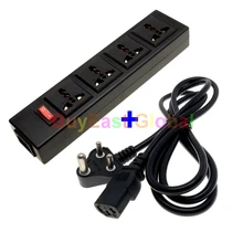 BS546 индийский штекер 4-Way мульти-выход удлинитель силовой полосы преобразования мира штекер W/светодиодный главный переключатель AC100~ 250 В Макс. 13A