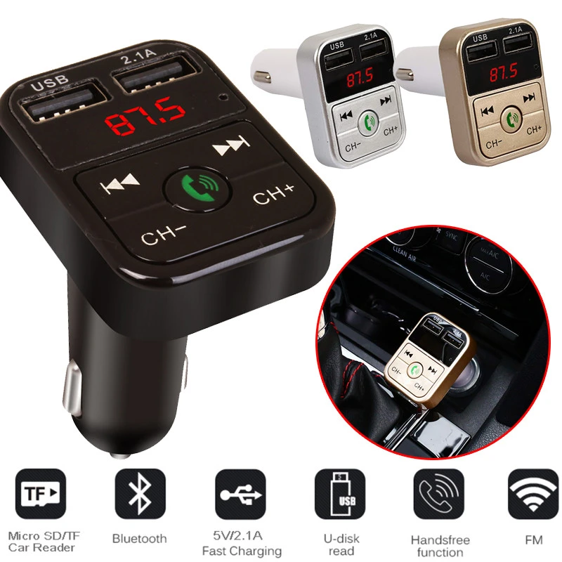 Great Barrier Reef meest kolonie Car Bluetooth Fm Transmitter Wireless Handsfree Audio Receiver Auto Led Mp3  Player 2.1a Dual Usb Fast Charger Car Accessories - Bluetooth Car Kit -  AliExpress