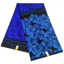 Африканская полиэстер ткань последний воск tissu africain 6 ярдов не хлопок оптом дешевая цена африканская восковая ткань с принтами