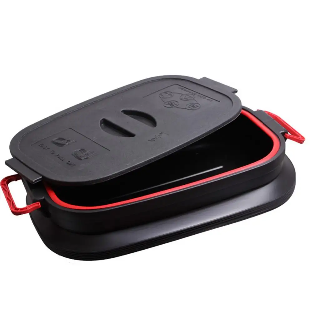 Car Trash Can Folding 37L Large Capicity Storage Box Bucket Organziser for Car Outdoor Fishing Buckets Garbage Holder