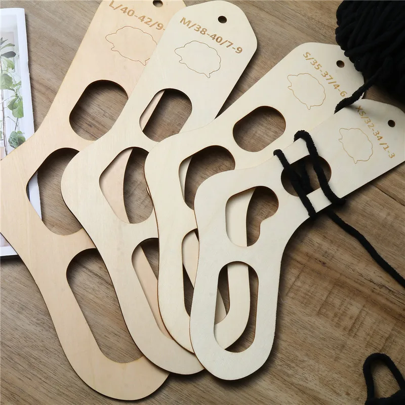 2PCs Natural Wood Sock Blocker For DIY XS-L Knitting Forms Shapes Board Tools Gift Beginners Crafts | Дом и сад