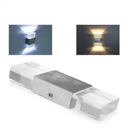 Современные 6 Вт светодиодный светильник настенный зеркало в ванной свет качество Алюминий случае акрил Кристалл Бра спальня гостиная