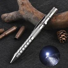 Titanium Zelfverdediging Tactische Pen Zaklamp Bolt Schakelaar Emergency Glass Breaker Outdoor Survival Edc Tool Christmas Gift