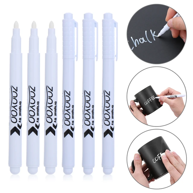 White Chalk Markers- Wet & Dry Erase Chalk Pens For Blackboard,  Chalkboards, Windows, Signs, Glass - Temu Malaysia