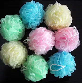 

Bath Shower Soap Bubble Body Wash Exfoliate Scrub Puff Sponge Mesh Net Ball Soft