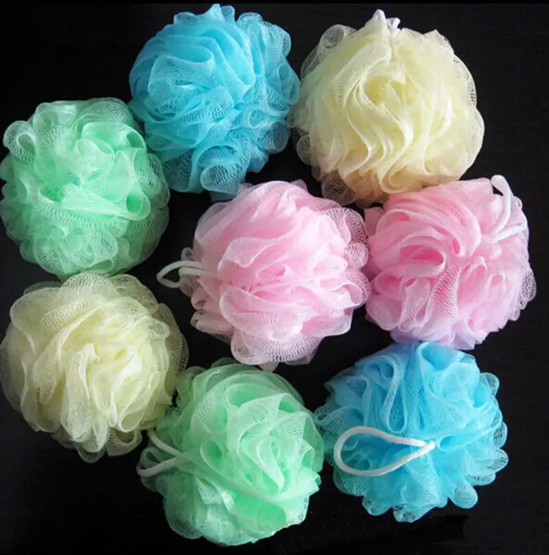 Colorful Bath Shower Soap Bubble Body Wash Exfoliate Scrub Puff Sponge Mesh Net Ball Soft Color Random | Красота и здоровье