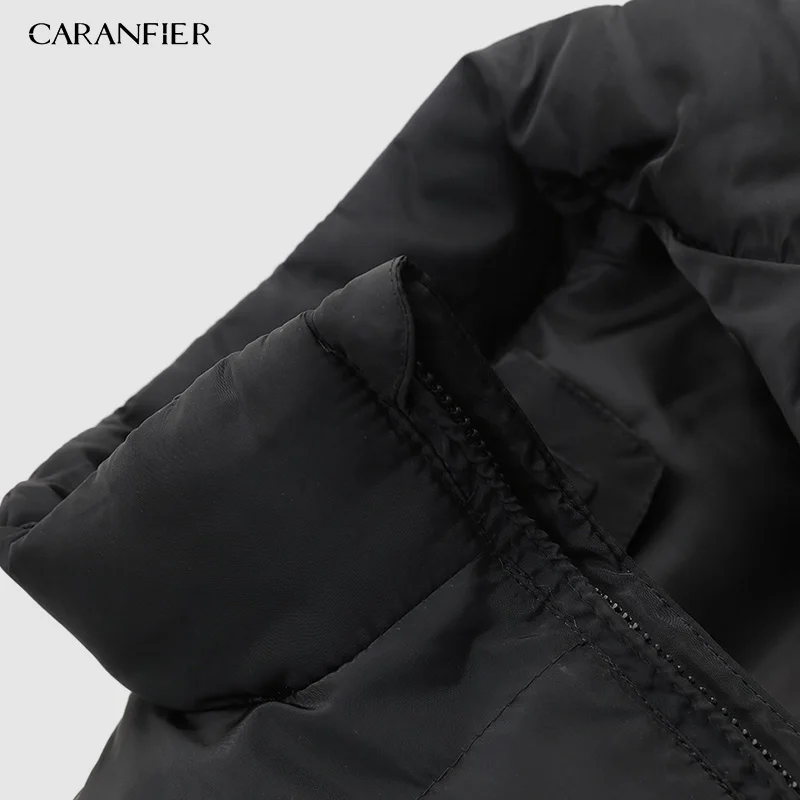 CARANFIER 4XL 5XL мужской зимний жилет термальные куртки без рукавов мужские повседневные приталенные пуховые хлопковые Жилеты мужские Брендовые жилеты