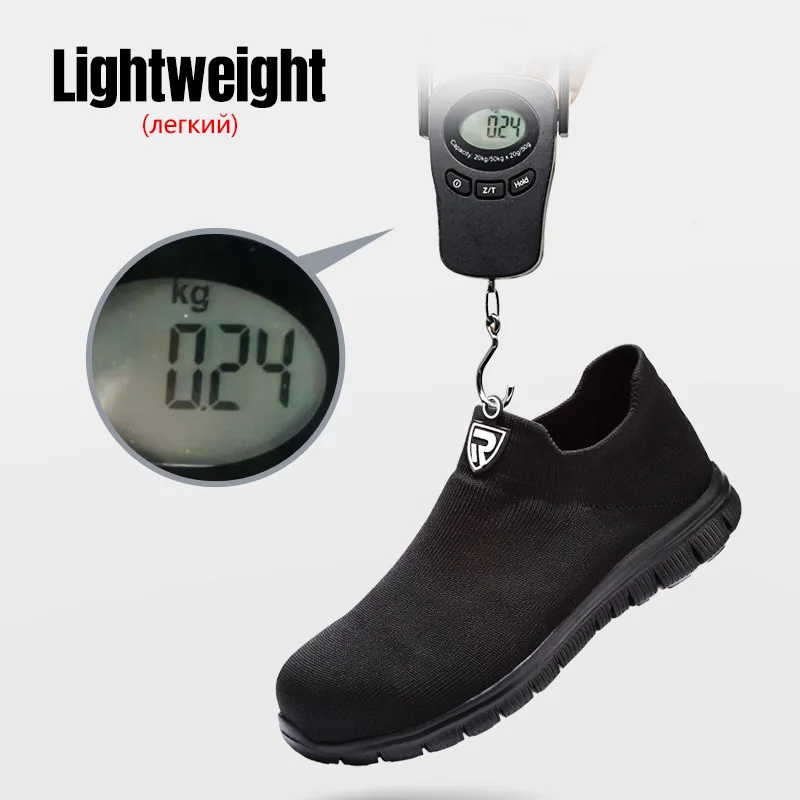 LARNMERM Safety Shoes Work Shoes Steel Toe Comfortable Lightweight Breathable Anti-smashing Non-slip Construction shoes
