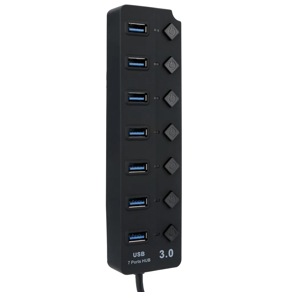 Ouhaobin USB3.0 концентратор высокой Скорость Зарядное устройство USB3.0 чип 7-Порты и разъёмы концентратор для компьютера для мобильного телефона