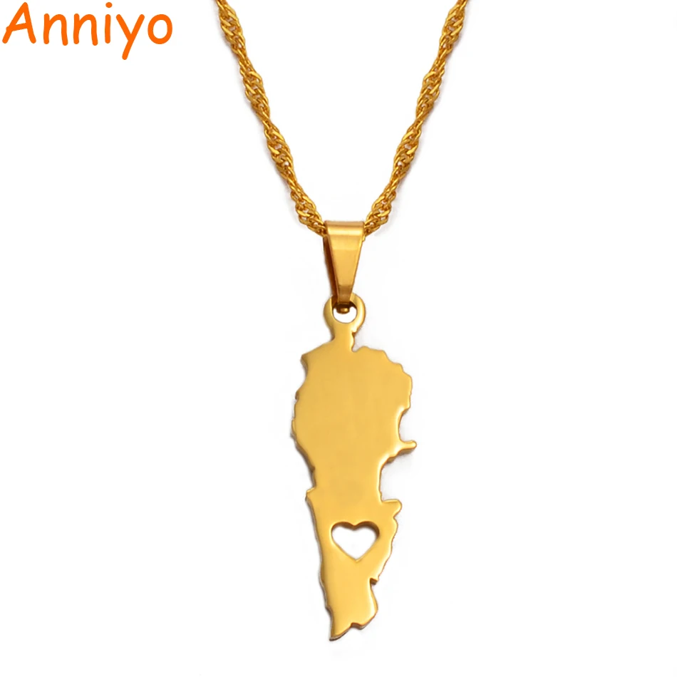 Anniyo Liban Quốc Gia Bản Đồ Mặt Dây Chuyền Vòng Cổ Màu Vàng Trang Sức Liban Bản Đồ Yêu Nước Liban Quà Tặng #018521|map pendant|necklace goldpendant necklace - AliExpress