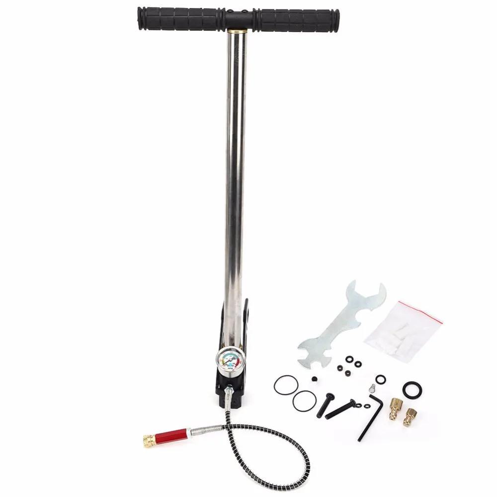 high pressure 4500psi floor pump with pressure gauge Foldable LI 02 Suitable for most brands of PCP pistols rifles and air rifles Stainless steel 304 air pump