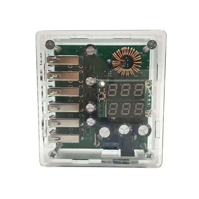 Dc10-30V Buck 5V 6 Usb зарядное устройство Автоматическая идентификация защита напряжения