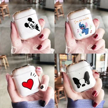 

Hard PC Bluetooth Wireless Earphone Case Bag Transparent Protective Cover Accessories For Apple Airpods 1/2 Charging Box