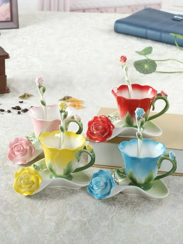 Китайский Костяной фарфор керамическая кружка чашка с ручкой ложка блюдце для домашнего офиса школы 150 мл кофейная кружка