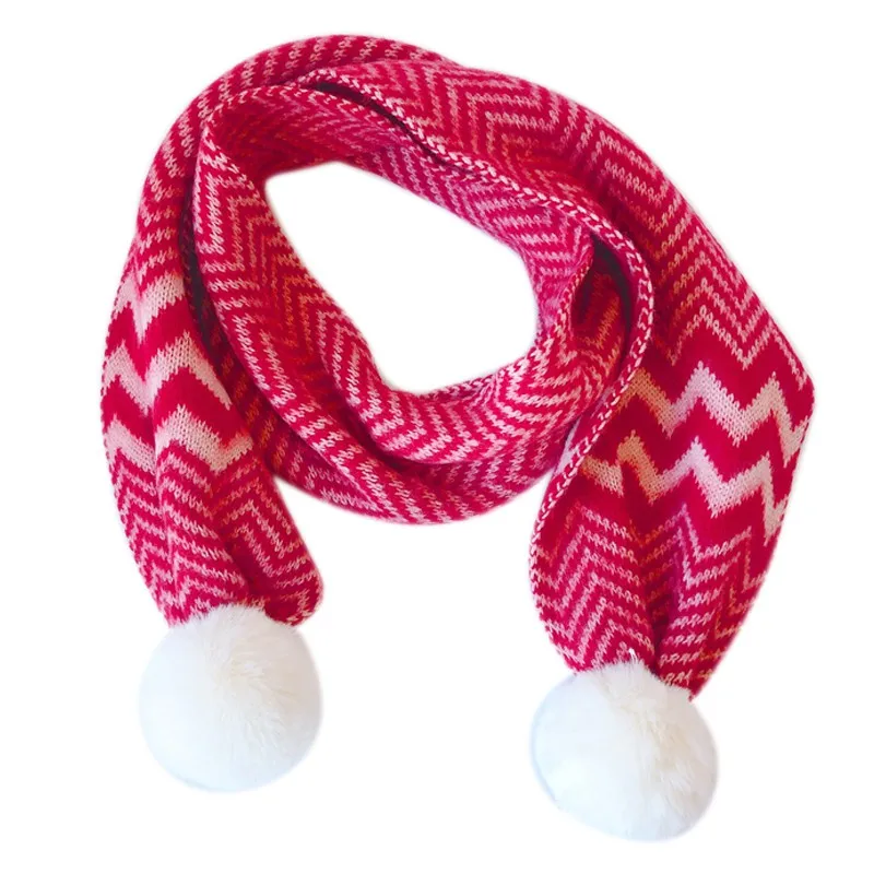 G Children Wave Stripes Scarf Acrylic Keep Warm Scarves Boys Girls Autumn Winter Long Scarf - Цвет: G