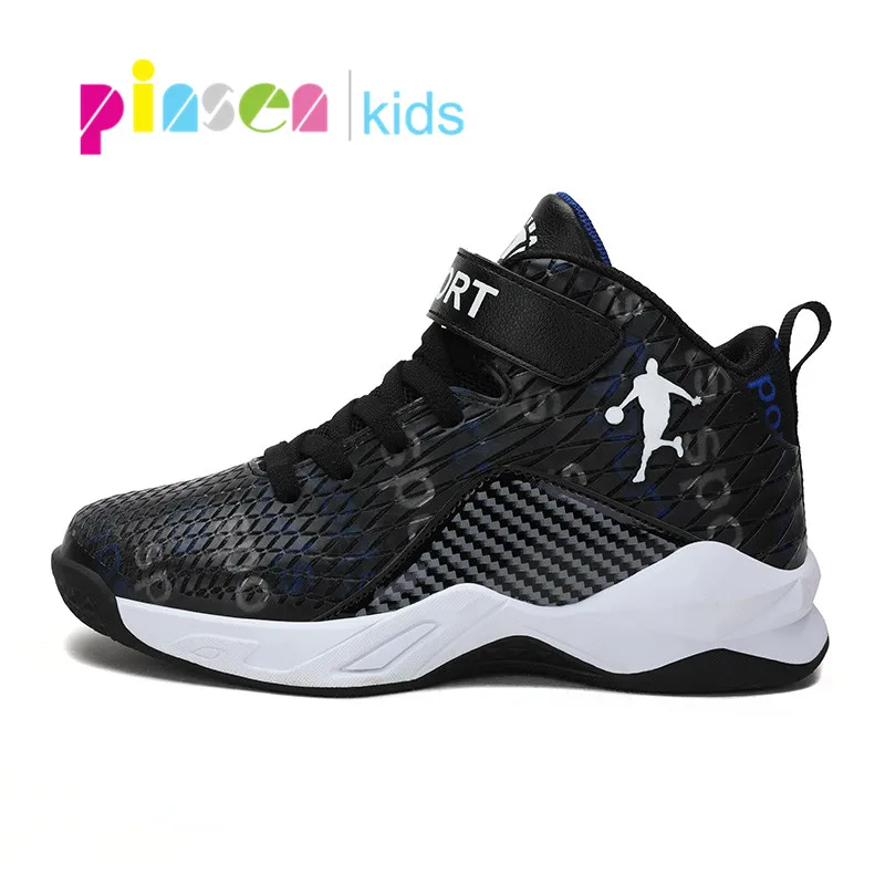 PINSEN Autumn Winter Kids Basketball Shoes boys Sneakers Non-slip Casual Children Shoes Boy Sneakers Breathable Sport Shoes