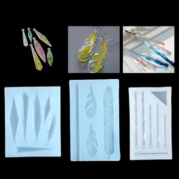 

Fashion DIY Silicone Mold UV Resin Epoxy Molds Jewelry Crafts Molud for Making Accessories Irregular Feather Leaves Moulds