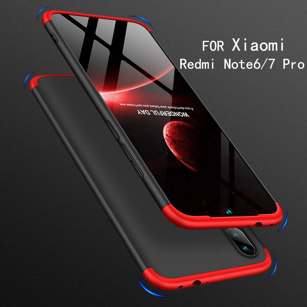 Чехол GKK для Xiaomi Redmi Note 7 6 pro чехол 3 в 1 с полной защитой на 360 градусов