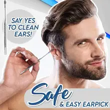 

1pcs Ear Wax Remove Kit Earpick Cleaning Tools Set Earwax Remove Tools Steel Spring Ear Curette Pick Ear M8X0