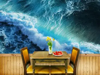 

[Self-Adhesive] 3D Big Ocean Wave 38720 Wall Paper mural Wall Print Decal Wall Murals