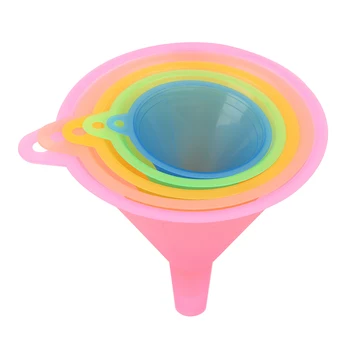 

NICEYARD Food-grade Material Pinkycolor Translucent Bar Wine Flask Funnels 5pcs/set Kitchen Mini Funnel