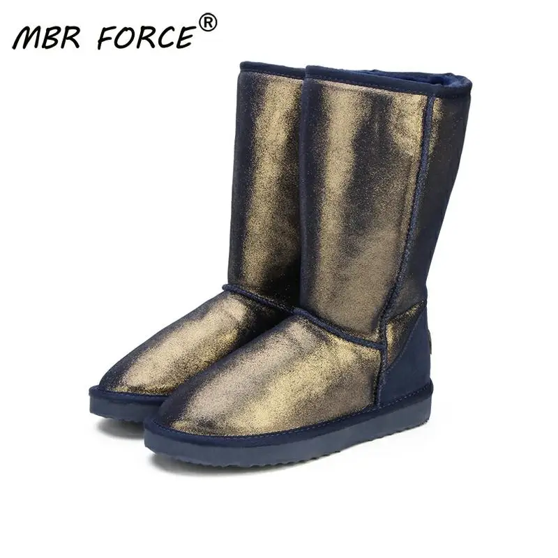 Сапоги зимние из натуральной кожи MBR FORCE женские водонепроницаемые высокие